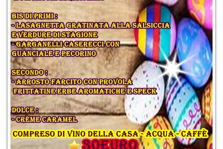 Agriturismo Ferrara: Menu fisso di pasqua - Agriturismo 3Re Ferrara